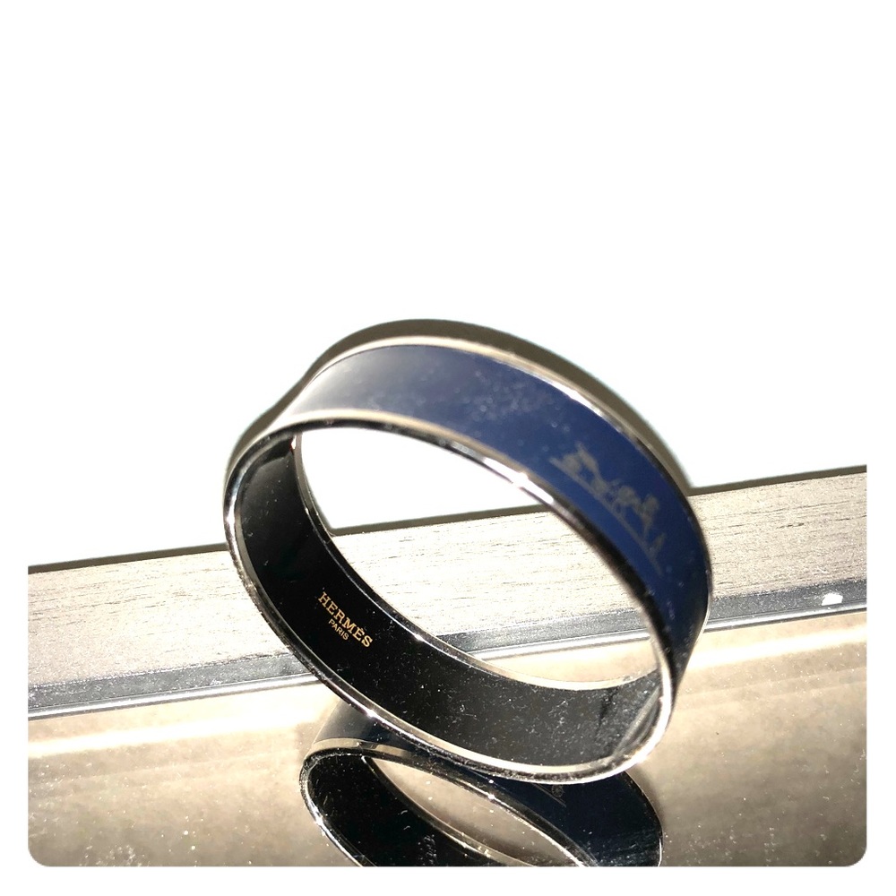 Hermès Large Bangle, Navy
